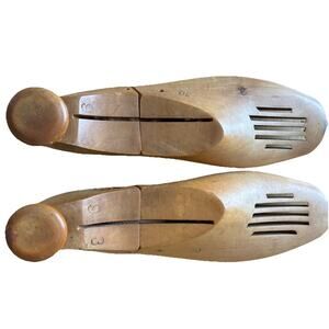 VTG 50s Florsheim Wooden Shoe Tree Mold Stretch9-3 De Pinna Fifth Ave New York